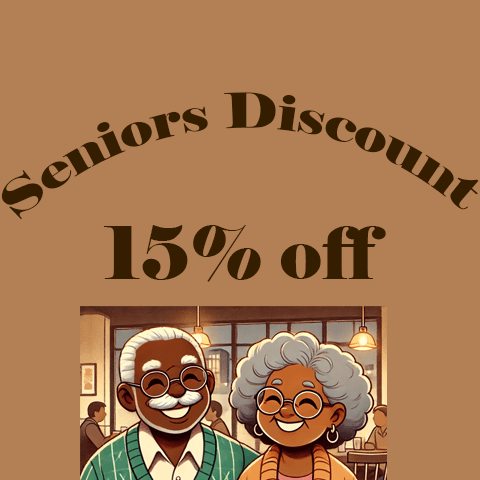 Senior discount promo – 15% off meals for guests 65+ – thumbnail view